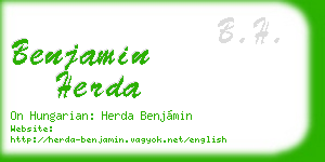 benjamin herda business card